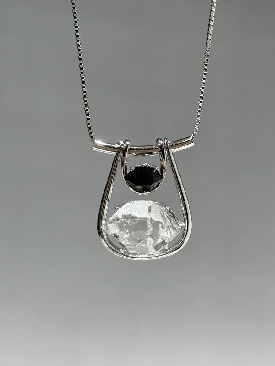 Clarity Balance Crystal Necklace | Sterling Silver Healing Jewelry