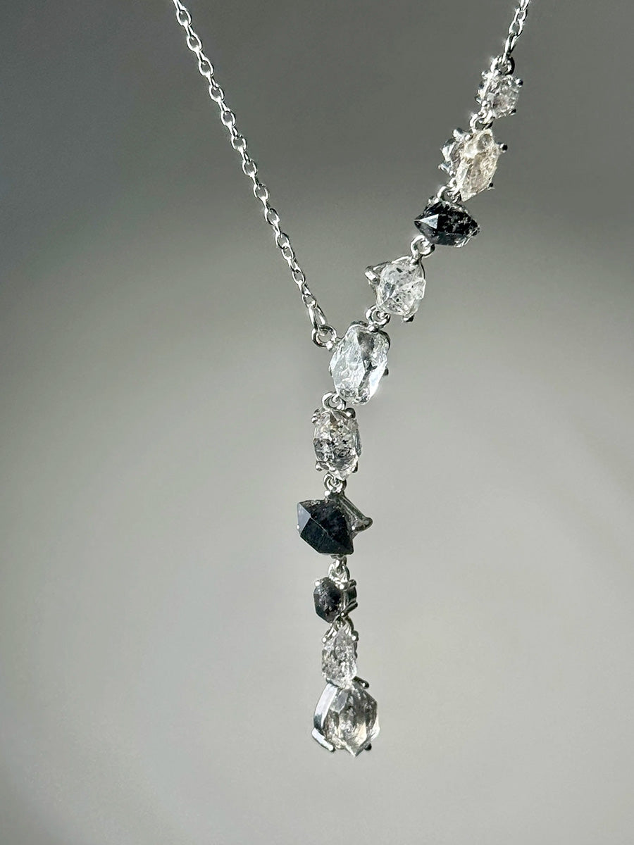 Purity Starfall Crystal Necklace | Sterling Silver & Clear Quartz
