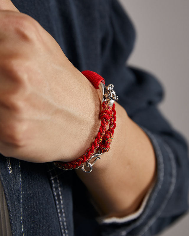 Drala Dragon Blessing Red Cord Bracelet