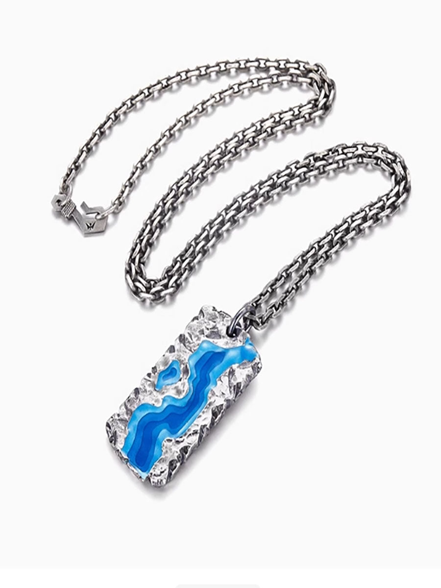 The Vital Flow Sacred Lake Silver Pendant