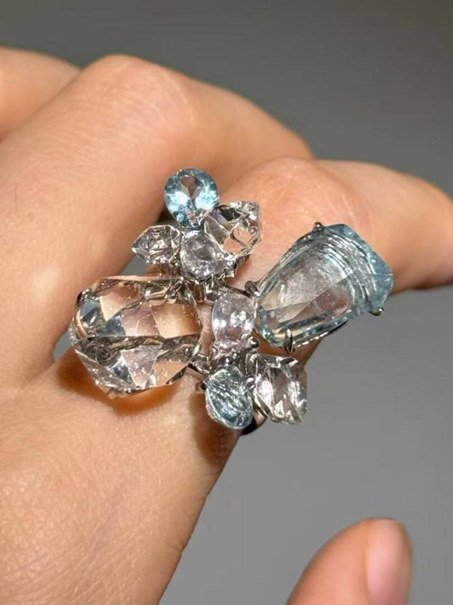 Protective Aura Crystal Ring | Sterling Silver Energy Jewelry