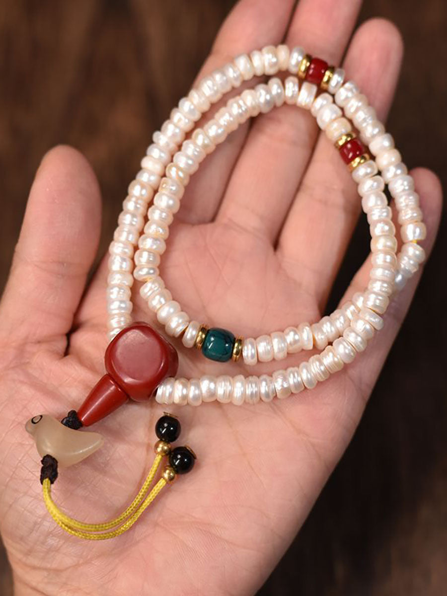 Nobility Wellness Longevity Antique Pearl Mala