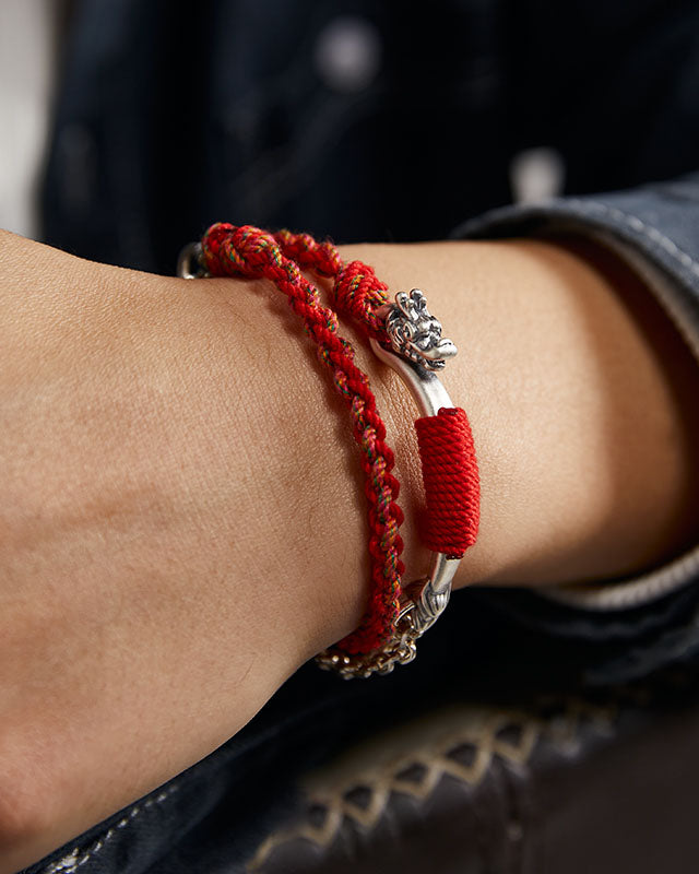 Drala Dragon Blessing Red Cord Bracelet